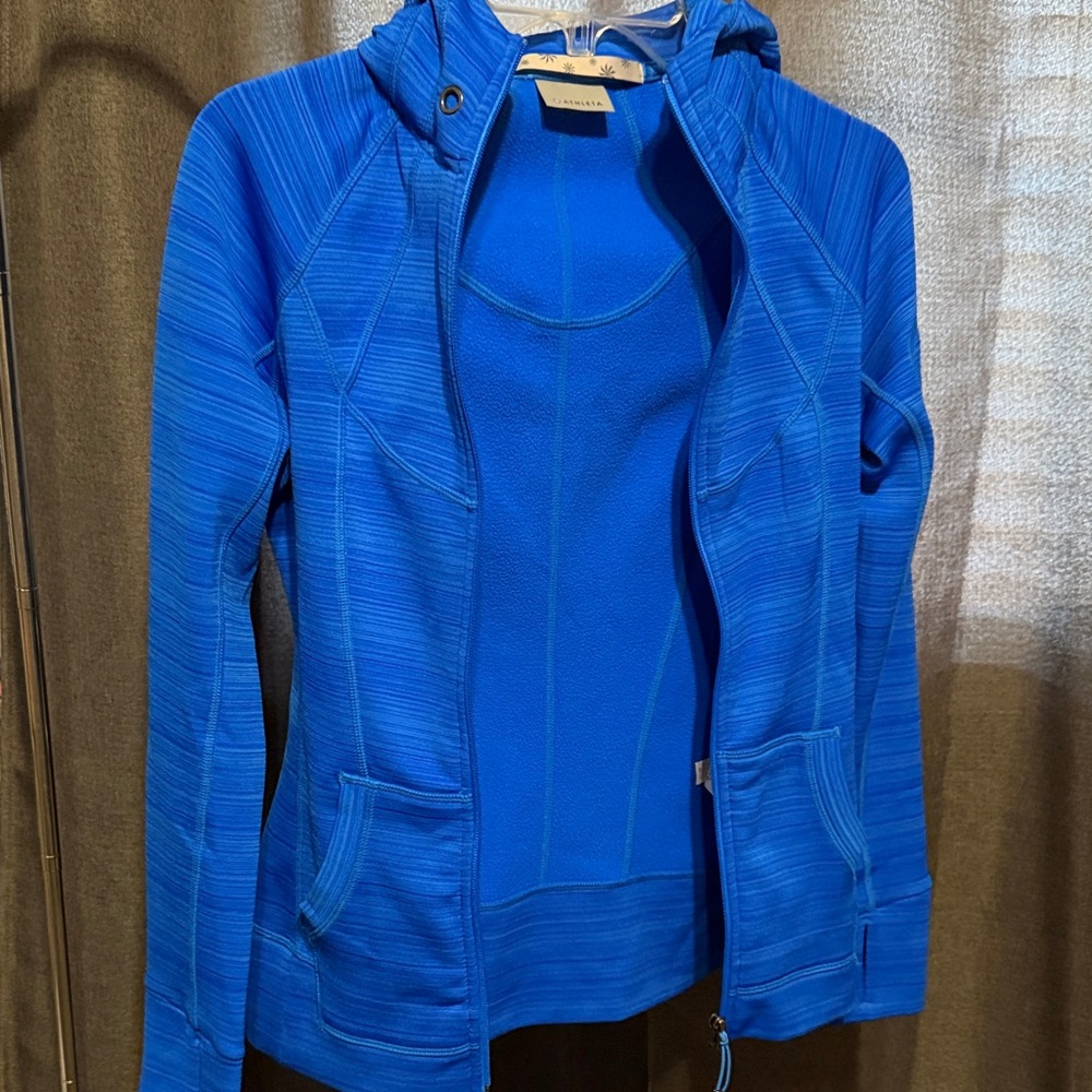 Athleta Vibrant Blue Zip-Up Jacket